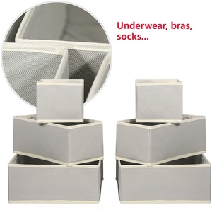 Tùy Chỉnh Dày Màu Be 12-Gói Quần Áo Tổ Chức Chia Đa Chức Năng Bền Gấp Đồ Lót Lưu Trữ Ngăn Kéo Cho Quần Áo - Product Image 3