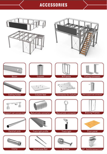 Tianyu TUV CE dễ dàng lắp ráp triển lãm thương mại hai tầng nhà nhôm Triển Lãm Đứng hệ thống triển lãm hai tầng gian hàng - Product Image 3