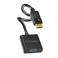 Convertidor de DP a VGA Premium con Carcasa de ABS, Adaptador DP a VGA Compatible con 1080P, Macho a Hembra, para Pantalla de Escritorio, Portátil y TV