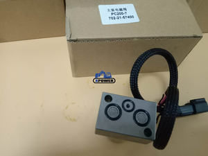 702-21-57400 XPower Noir Nouvelle électrovanne pour excavatrice sur chenilles PC200-7/PC200-8 Pièces électriques Pilote - Product Image 2