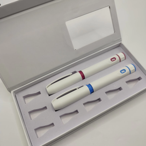 Caja Rígida con Revestimiento de Cartón, Impresión UV, Empaque para Bolígrafos de Cuidado de la Piel, Venta al por Mayor, Estuche para 2 Bolígrafos de Péptidos con Juego de Agujas - Product Image 4