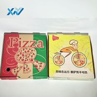 Boîte à pizza Carton ondulé Impression client blanche Revêtement possible à l'intérieur de la boîte à pizza