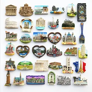 Großhandel maßge schneidert europäische Länder verschiedene Land-Souvenirs Kühlschrank Magnet Polen Deutschland Souvenirs Kühlschrank magnete