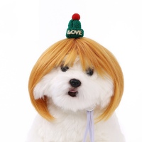 Perruques de Noël Bobo Fashion pour animaux de compagnie, très vendues, avec accessoires de Noël pour animaux, mini-chapeau pour décorations d'Halloween et de Noël