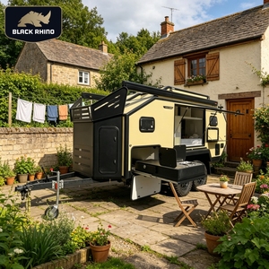 Caravane tout-terrain Husvagn, caravane de tourisme tout-terrain avec toilettes, essieu tandem, capacité familiale 6 personnes - Product Image 1