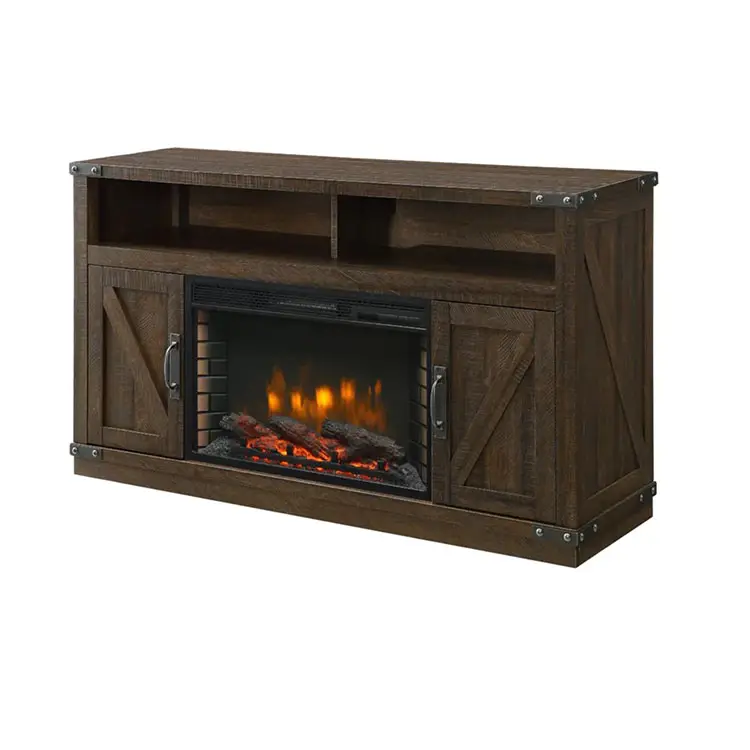 Wood living room cabinet mdf modern style Fireplace TV Stand Electronic Heater TV Stand with fireplace