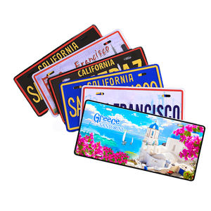 Logo personnalisé impression métal souvenir touristique santorin grec grèce <span class=keywords><strong>plaque</strong></span> d'immatriculation <span class=keywords><strong>aimant</strong></span> de réfrigérateur - Product Image 1