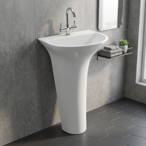Produits de salle de bain indiens de haute qualité, lavabos sur pied, articles sanitaires en céramique, lavabos au sol design pierre - Product Image 1