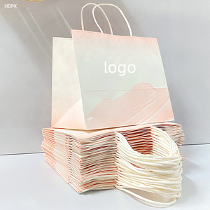 Food bread packaging bag kraft paper bag custom bag with own LOGO HDPK