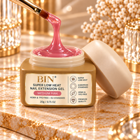 Gel de construction pour extension d'ongles BIN, gel poly pour extension d'ongles, marque privée, sans HEMA, sans TPO, gel de construction semi-permanent