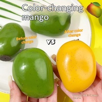 Jouet anti-stress créatif en TPR changeant de couleur, en forme de mangue, souple et à récupération lente, personnalisable OEM pour cadeaux