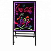 Tableau d'écriture LED 12''*16'', panneau lumineux clignotant, tableau noir effaçable lumineux, enseigne néon avec 8 stylos fluorescents