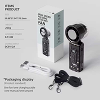 Ventilateur d'air portable USB mini-turbine avec design transparent et poignée ergonomique pour un refroidissement rapide à la maison, au bureau et en extérieur