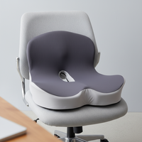 YUE RISE Vente en gros de divers coussins de siège de voiture en mousse à mémoire de forme 2-en-1 de couleur unie, support lombaire ergonomique, coussin de dossier pour conducteur