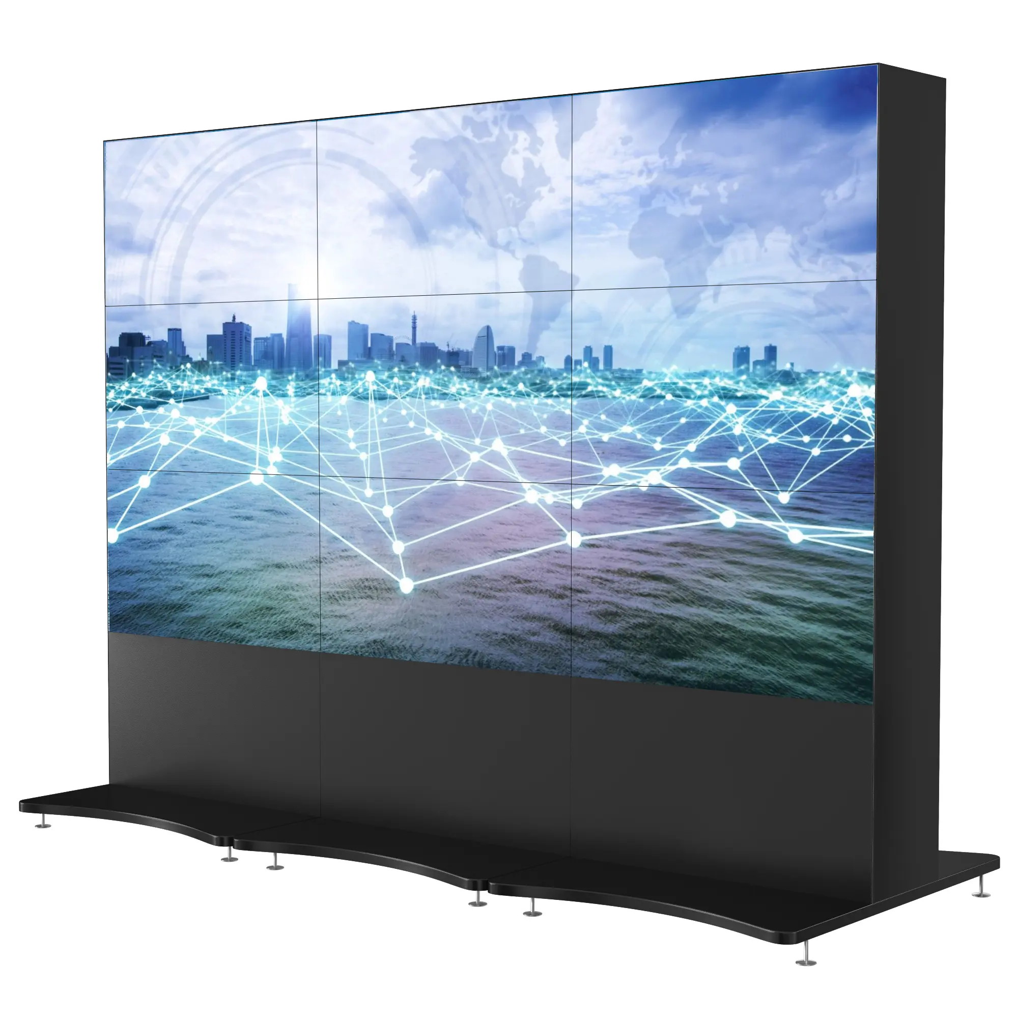 Grade Een Lg Panel 46 49 55 Inch 3.5Mm 4K Smalle Bezel Lcd Video Wall Prijs Screen Met video Wall Controller