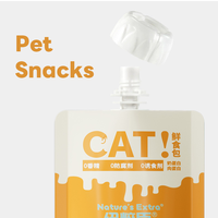 Nourriture humide pour animaux de compagnie de haute qualité en sachet de 90 g, sans conservateurs, sans arômes, poulet et lait de chèvre, bœuf et citrouille, santé digestive et soutien osseux