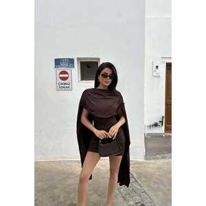 Robe d'été sexy Molly Brown avec fermetures éclair, élégante pour les fêtes, style doux, motif uni, tailles XS-XL, légère pour la journée, col carré, sans bretelles - Product Image 5