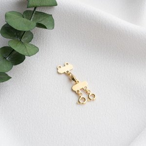 Broche de collar de capa de alta calidad al por mayor cierre de desenredador de acero inoxidable chapado en Pvd accesorios separadores de collar impermeables - Product Image 2