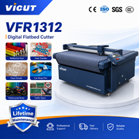 Cortadora Digital de Cama Plana Vicut para Señalización de Seguridad/Máquina de Corte de Cama Plana para Película PET DTF VFR1312