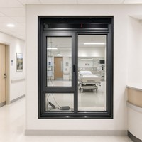 Ventana Moderna de Aluminio con Apertura Abatible HUACAI para Cuartos Limpios, con Ventilación Integrada, Aislamiento Acústico y Vidrio Templado Hermético