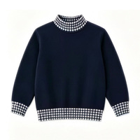 Sweat-shirt à col montant style preppy pour femme, avec imprimé lettres personnalisé, nœud décoratif et bordure contrastante à carreaux, manches longues