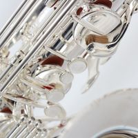 Professional Brass Silver-Plated Baritone Saxophone with EB Tone Woodwind Instrument Baritone Sax