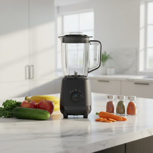 Frullatore Elettrico di Alta Qualità 450W con Velocità Variabile e Controlli a Pulsante, 4 Lame in Plastica per Tritare Ghiaccio, per Uso Domestico e Commerciale - Product Image 1