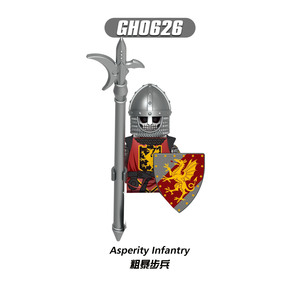 MOC Mini soldats médiévaux figurines bouclier épée arme grec lourd infanterie Lionheart roi bloc de construction briques jouets pour enfants - Product Image 4