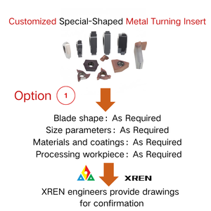 Dao tiện kim loại đặc biệt hình dạng tùy chỉnh, dao tiện CNC làm bằng cacbua vonfram, thép không gỉ, <span class=keywords><strong>Cermet</strong></span>, độ cứng HRC, hỗ trợ OEM - Product Image 2