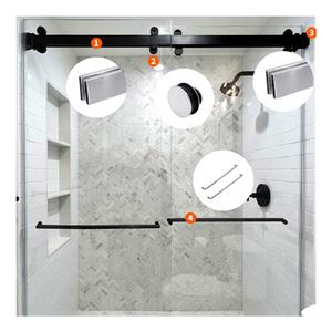 Profilés en aluminium <span class=keywords><strong>de</strong></span> <span class=keywords><strong>cabine</strong></span> <span class=keywords><strong>de</strong></span> <span class=keywords><strong>douche</strong></span> carrée sans cadre pliante moderne avec <span class=keywords><strong>poignée</strong></span> <span class=keywords><strong>de</strong></span> porte en verre pour salle <span class=keywords><strong>de</strong></span> bain - Product Image 1