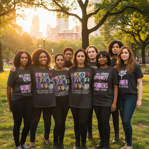 เสื้อยืดผู้หญิง Pepper ลายเฟมินิสต์ แขนสั้น ผ้าคอตตอนเจอร์ซีย์ คอกลม ทรงโอเวอร์ไซส์ ใส่สบายทุกฤดู พิมพ์ลายตัวอักษร - Product Image 2