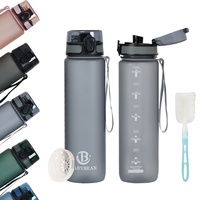 Babybean 1000ml PC Herbruikbare Lekvrije Waterfles met Tijdmarkering en Direct Drinkontwerp voor Buitenactiviteiten