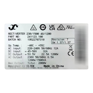 Module redresseur à sortie stable 241123.100 <span class=keywords><strong>Rectiverter</strong></span> HE 230V 1500VA 48V 1200W 48V 230/1500 48/1200 241123.101 241123.102 - Product Image 5