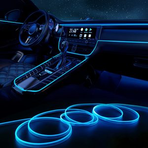 Tira de Luces LED de Neón de 5 Metros, 12V, Iluminación Ambiental para Automóvil con Encendedor de Cigarrillos y Controlador USB - Product Image 5