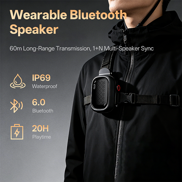ODM Mini Portable IP69 Waterproof Wireless for Blue Tooth Speaker with Hands Free Call& 1+N Function