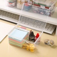 Boîte de rangement rectangulaire transparente en plastique anti-poussière pour articles divers, style minimaliste, idéale pour le bureau et la maison - Meilleure vente