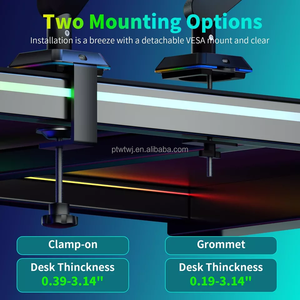 Venta al por mayor de puertos de brazo robótico voladizo juego RGB atmósfera luz ordenador pantalla elevación Monitor soporte - Product Image 2
