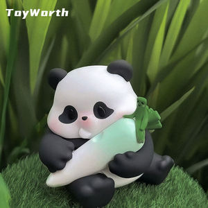Chenyu <span class=keywords><strong>Kungfu</strong></span> <span class=keywords><strong>Panda</strong></span> Toy Figurine en PVC mignonne, modèle Fat Po assis, en petites figurines en plastique, Noir & Blanc, Boîtes mystère - Product Image 2