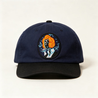 Casquette de baseball vintage bicolore en gros, ODM OEM, avec patch brodé rond personnalisé, réglable, unisexe, pour le voyage et le style urbain