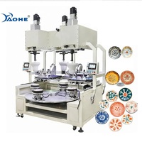 Machine d'impression semi-automatique à tampon céramique de haute qualité HH-203S 3 couleurs pour assiettes/bols