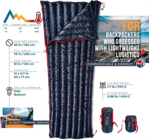 Sac de couchage Sac de couchage en <span class=keywords><strong>duvet</strong></span> de canard 32F 15F 0F Camping 800 fp Randonnée en plein air Fabricant personnalisé Vente en gros Camping Hiver - Product Image 5