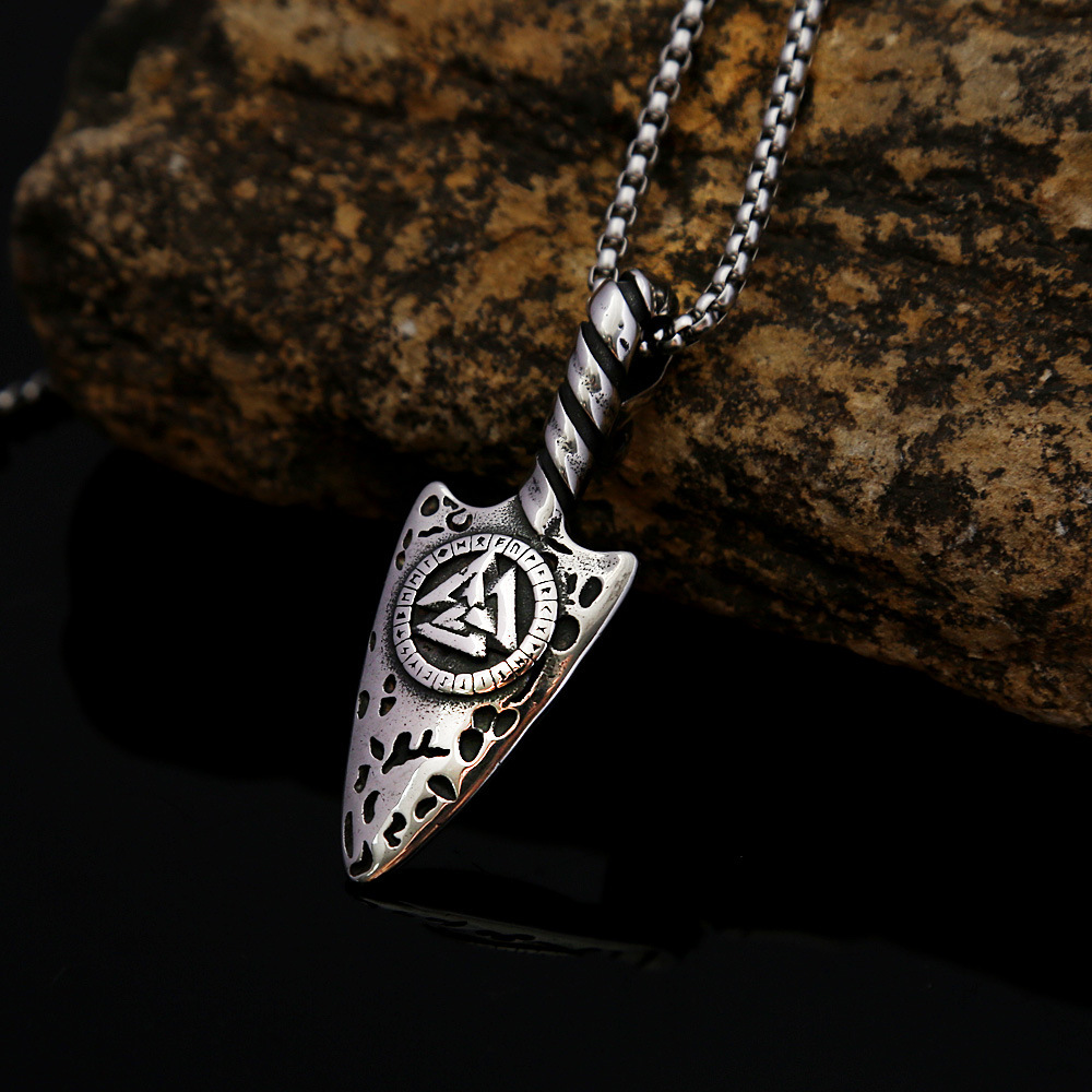 Steel-colored pendant