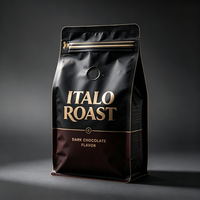 Pochette à café refermable mate de qualité alimentaire |   Sac refermable à fond plat personnalisable pour café, fraîcheur longue durée