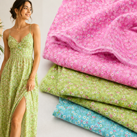 Tissu en viscose uni imprimé 30S, fluide et tombant, Challis en rayonne tissée pour robes d'été, chemises, chemisiers, jupes et vêtements