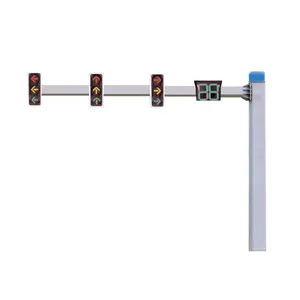 T자형/L자형 교통 신호등 폴 교통 표지판이있는 강철 아연 도금 신호등