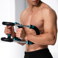 PINJIAN Appareil de musculation pratique en U, multifonctionnel et réglable, avec ressort, pour l'entraînement physique et l'expansion pectorale