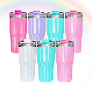 Shimmer Sublimation Insulated Cup Sports Outdoor 20oz Glitter rainbow Stainless <b>Steel</b> Travel Mug Water <b>Bottle</b> - Product Image 1