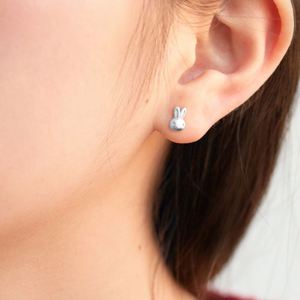 Dylam Stylish <b>Fine</b> Jewelry Hypoallergenic Women S925 Silver Rhodium 18K Gold Chinese Zodiac Rabbit Carrot <b>Stud</b> <b>Earring</b> - Product Image 6