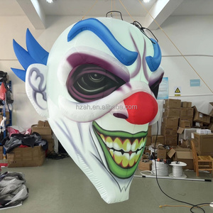 Décoration d'Halloween : Tête de Clown Squelette Gonflable Réaliste, Tête de <span class=keywords><strong>Diable</strong></span> Gonflable avec Chapeau <span class=keywords><strong>pour</strong></span> Activités et Événements - Product Image 5