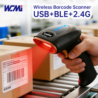 Lecteur de codes-barres 1D 2D filaire et sans fil, scanner portable de codes QR pour la lecture de caractères alphanumériques et spéciaux mixtes